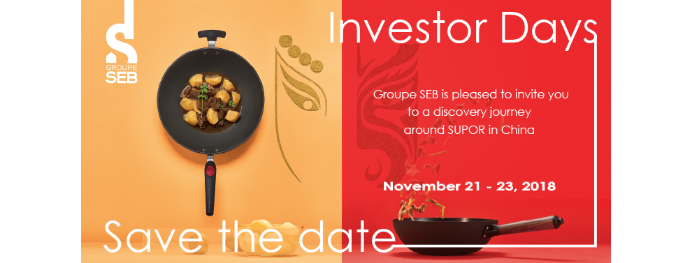 Investor Days at Supor in China - 21, 22 and 23 november