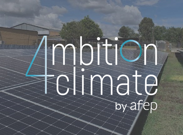Logo Ambition 4 Climate et panneaux solaires usine de Rionegro