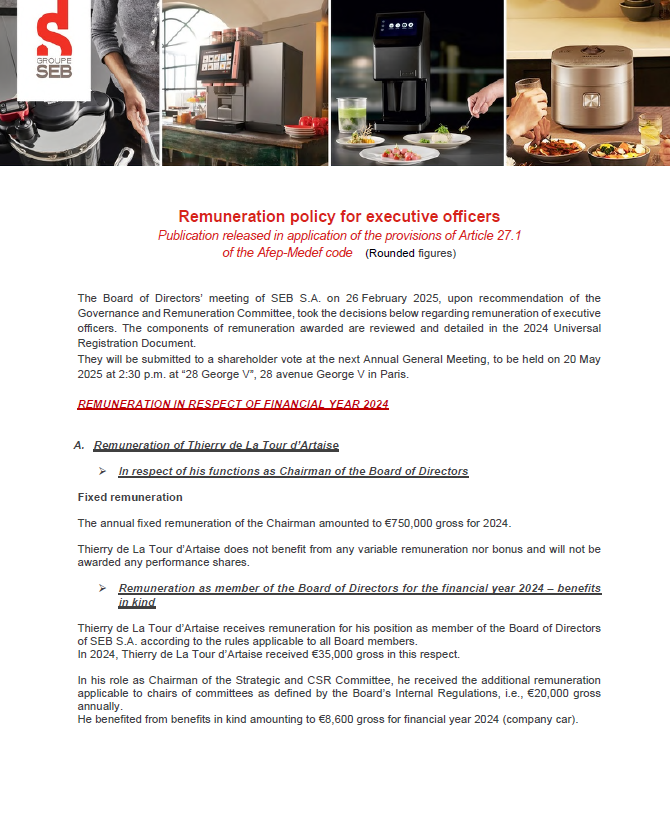 1ere page rémunération des dirigeants