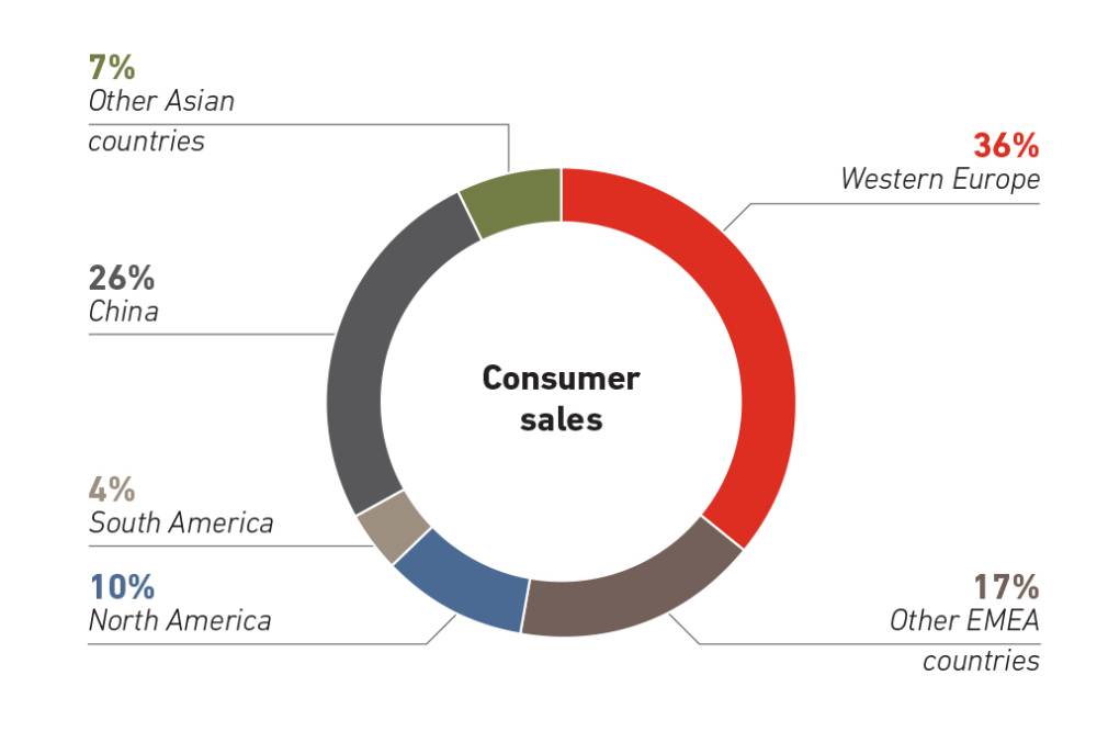 Sales by region and activities Groupe SEB
