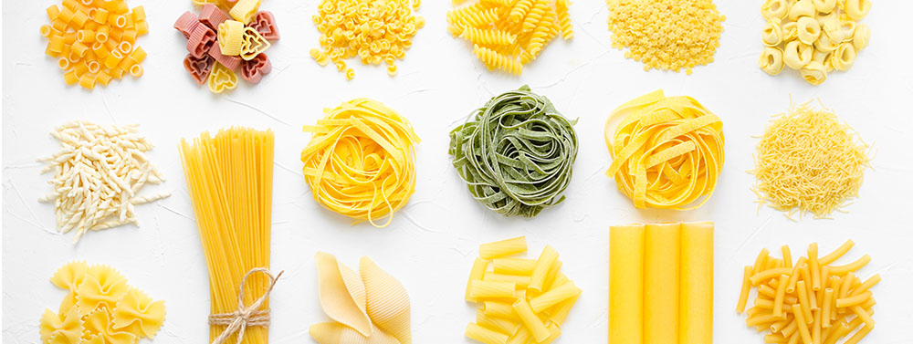 different sorts of pasta