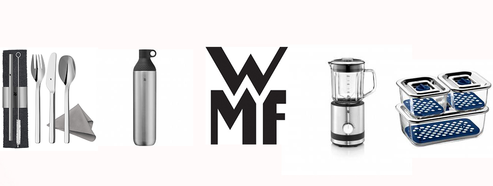 wmf products and logo at the center
