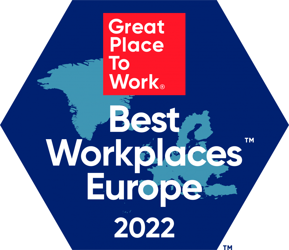 Logo Great Place to Work Europe's best workplaces 2022